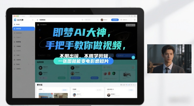 即梦AI大神手把手教你做视频，不用出镜、不用学剪辑，一张图就能变电影感短片-风淘社