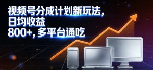 视频号分成计划新玩法,日均收益8张,多平台通吃-风淘社