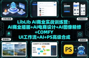 LibLIb AI商业实战训练营：AI商业插画+AI电商设计+AI图像精修+COMFY UI工作流+AI+PS高级合成-风淘社