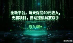最新看广平台，每天保底30-4米，无脑项目，自动挂G解放双手【揭秘】-风淘社