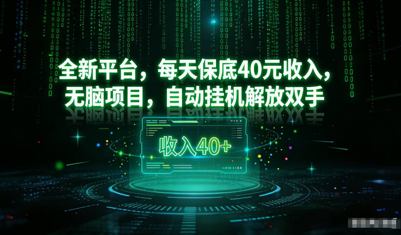 最新看广平台，每天保底30-4米，无脑项目，自动挂G解放双手【揭秘】-风淘社