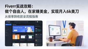 Fiverr实战攻略,做个自由人,在家賺美金,实现月入6k美刀-风淘社