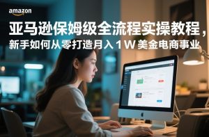 亚马逊保姆级全流程实操教程,新手如何从零打造月入1W美金电商事业-风淘社