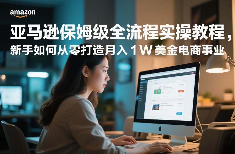 亚马逊保姆级全流程实操教程,新手如何从零打造月入1W美金电商事业-风淘社