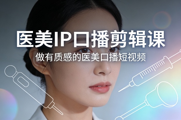 医美IP口播剪辑课,做有质感的医美口播短视频-风淘社