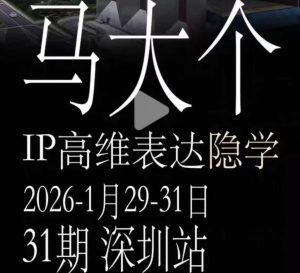 马大个《IP高维表达》全套12800线下大课笔记,手把手教你打造个人IP-风淘社
