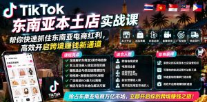 TikTok东南亚本土店实战课,帮你快速抓住东南亚电商红利,高效开启跨境賺钱新通道-风淘社