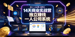 AI×一人公司(OPC)14天商业实战营,用AI帮你搭建一个属于你自己的、能独立賺钱的一人公司系统-风淘社
