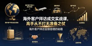 海外客户拜访成交实战课,高手从不打无准备之仗,海外客户拜访业绩倍增的秘籍-风淘社