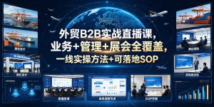 外贸B2B实战直播课,业务+管理+展会全覆盖,一线实操方法+可落地SOP-风淘社