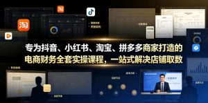 专为抖音、小红书、淘宝、拼多多商家打造的电商财务全套实操课程,一站式解决店铺取数、记账、报税全流程难题-风淘社
