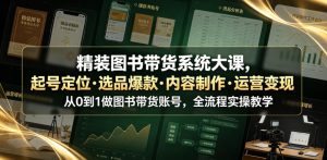 精装图书带货系统大课,起号定位・选品爆款・内容制作・运营变现,从0到1做图书带货账号,全流程实操教学-风淘社