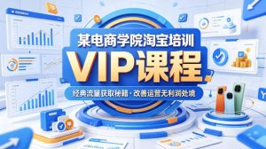 某电商学院淘宝培训VIP课程，各种经典有用的流量获取秘籍，改善运营产品没利润的处境（2026年6月）-风淘社