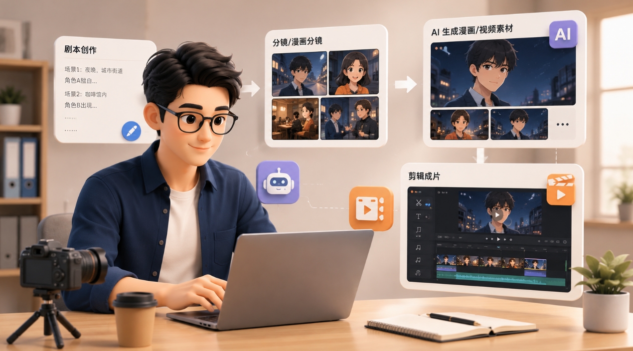 AI漫剧与短视频全能实战课:从账号定位、剧本创作到剪辑成片 AI漫剧与短视频全能实战课:从账号定位、剧本创作到剪辑成片