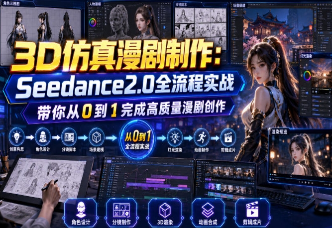 3D仿真漫剧制作教程:Seedance2.0全流程实战从剧本到成片 3D仿真漫剧制作教程:Seedance2.0全流程实战从剧本到成片