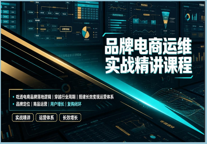 品牌电商运维实战精讲课程:品牌落地、周期穿越与长效运营体系搭建 品牌电商运维实战精讲课程:品牌落地、周期穿越与长效运营体系搭建